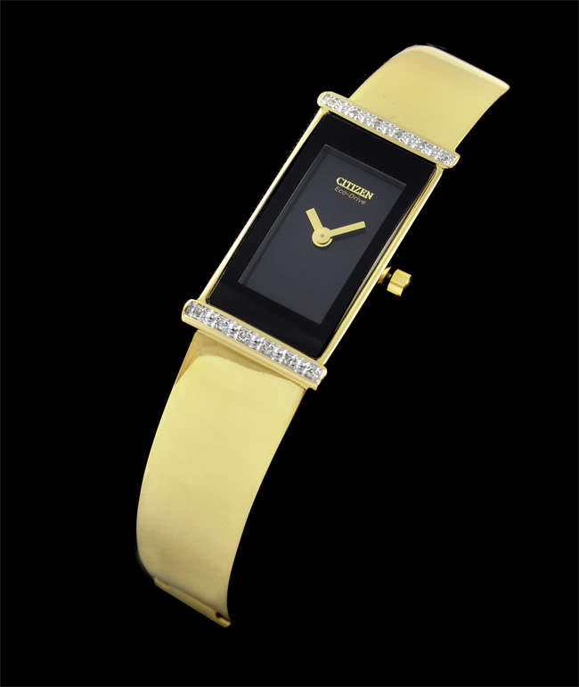 R3999 Exquisite !!! CITIZEN LADIES ECO-DRIVE 12 DIAMONDS IN CASING